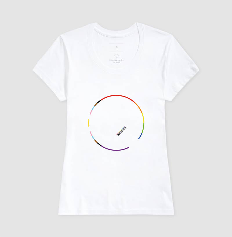JY-SHIRT: Camiseta "Quem Eu Sou" - Branca - Corte Reto